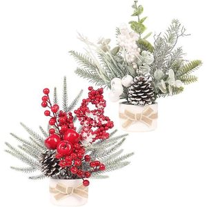 Albero di Natale Artificiale da Tavolo 12 Pollici, Decorazione Natalizia per Interni, Piccolo Albero in Vaso per Casa e Feste - Product Image 1