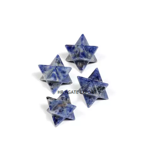 Venta al por mayor de 8 puntos Merkaba corte de estrella ágata Natural cristal de cuarzo piedra preciosa Ojo de Tigre modelo de curación a granel artesanía - Product Image 2