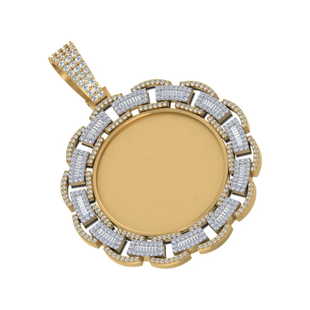 10kt 14kt sarı ve beyaz altın Hip-Hop takılar uygun elmas fiyatları gerçek SI elmas ile profesyonel Model kolye