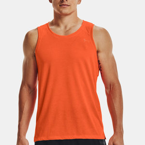 Orange Breathable Bodybuilding Gym <b>Singlet</b>/ Stringer Vests/ Tanktops 100% Polyester Solid <b>Mens</b> - Product Image 1