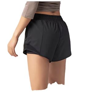 Shorts de sport pour femmes à séchage rapide en gros, logo personnalisé, shorts de sport pour femmes, shorts d'entraînement en polyester et élasthanne pour femmes, été 2026 - Product Image 2