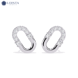 Lab Grown Diamond Round Brilient Cut <b>Earring</b> With IGI Certified For Women's Luxury Jewelry With Lab Created Diamonds - Product Image 3