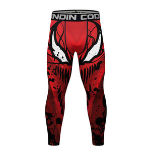 TITAN TREAD WEAR <b>Men's</b> <b>Compression</b> Pants Red Spider Design Digital Print UPF50+ Quick Dry Spandex/Polyester Full-Length - Product Image 4