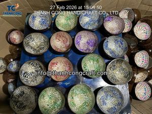 Vietnam Manufacturer <b>Cheap</b> Mother of Pearl COCONUT BOWL Low MOQ Souvenir <b>Gift</b> Wholesale Shell Inlay Coconut Bowl Bulk Price List - Product Image 4