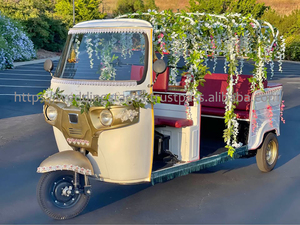 Bollywood Style Bride Groom Entry Auto Rickshaw Hot Selling 3 Wheels Mehendi Function Bridal Entry Tuk-Tuk Photobooth <b>Props</b> Sale - Product Image 5