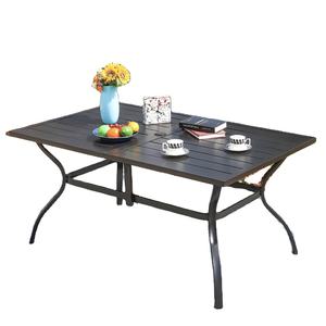 Mesa de Comedor Moderna, Duradera y Ecológica con Cubierta de Vidrio, Base de Acero Inoxidable y Forma Rectangular para el Hogar - Product Image 1