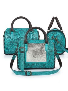 Genuine Leather Shoulder Bag Women <b>Handbag</b> Zipper Purse Portable Daily Travel Bag Luxurious Look - Product Image 3
