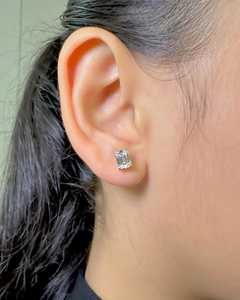 Luxury <b>Emerald</b> Cut Diamond <b>Stud</b> <b>Earrings</b> 10K Solid Gold 1.01CT Lab Grown For Unisex Promise Gift For Wedding Party Occasion - Product Image 2