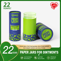 Conteneur de déodorant en papier kraft personnalisé de 30 ml pour déodorant à marque privée, finition dorée