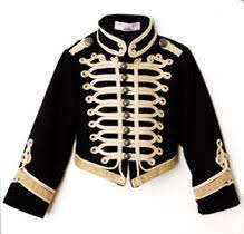 Chaqueta Estilo Militar Blanca para Hombre, Manga Larga, Cuello Alto, Patrón de Letras, Detalles Bordados, Cierre de Botones, Corte Regular - Product Image 3