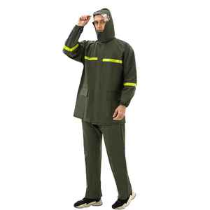 Universal Style ROLEIN <b>Waterproof</b> Windproof Rain Suit Hooded Jacket Pants <b>Set</b> Reflective Stripes for Outdoor Hiking Travel - Product Image 1