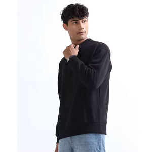 Sudadera Negra de Cuello Redondo para Hombre, Corte Regular, Tejido de Algodón, Estilo Casual Otoñal - Product Image 5