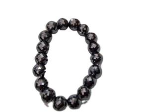 12มม. สีดำทรงกลม Moissanite สร้อยข้อมือเพชรโมอิสที่สวยงามหลวมของขวัญสำหรับเธอ - Product Image 4