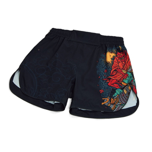 Shorts MMA unisexes personnalisables, imprimé démon, séchage rapide, extensibles, respirants, en polyester, pour entraînement d'arts martiaux mixtes, coupe ample - Product Image 1