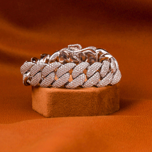Luxury Iced Out 925 Sterling <b>Silver</b> Rose Gold Plated Moissanite Cuban Link Hip Hop Miami GRA Certified <b>Bracelet</b> for <b>Men</b> - Product Image 2