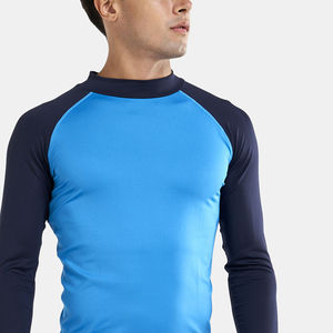 Maillot de bain à manches longues pour homme avec impression de logo personnalisée, protection contre les éruptions cutanées, impression numérique, séchage rapide, pour le surf. - Product Image 6