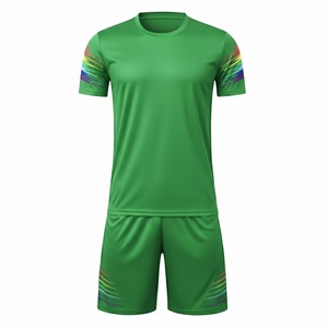 Tenues de football de qualité supérieure à séchage rapide, coupe automatisée, sublimation, maillots et shorts de football vierges de couleur rouge, ensemble uniforme - Product Image 6