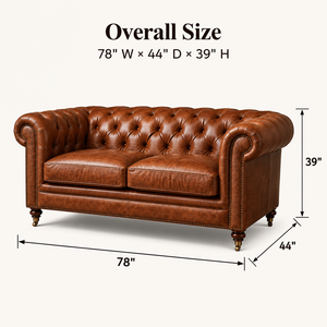Genuine leather 2 seater <b>sofa</b> Modern nailhead trim <b>sofa</b> <b>bed</b> Eco-friendly durable <b>sofa</b> villa Living Room Leather <b>Sofa</b> - Product Image 2