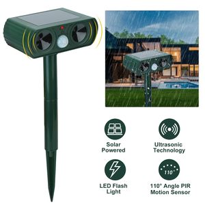 Répulsif à ultrasons solaire pour animaux, étanche IPX4, pour extérieur, ferme, jardin, cour, chasseurs de cerfs et lapins, taille US - Product Image 1