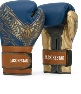 Gants de kickboxing professionnels % cuir véritable respirant protection UV poignet lacé logo personnalisable gants de boxe unisexes - Product Image 4