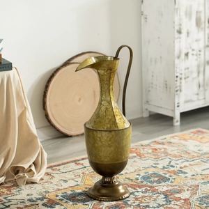 Vase de table traditionnel avec poignée, finition dorée, design pichet décoratif - L'ancien est l'or - Product Image 6