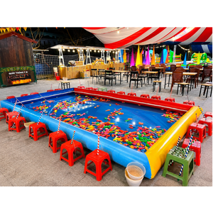 Piscine gonflable rectangulaire portable en PVC avec pompe à air pour événements extérieurs personnalisés et activités estivales - Product Image 6