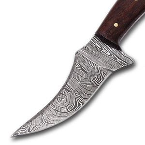 Custom Logo Damascus Steel Hunting & Skinning <b>Knife</b> Handmade Fixed Blade Rosewood <b>Handle</b> Camping Wholesale USA EU Drop Shipping - Product Image 3