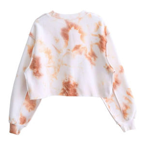Sweat-shirt décontracté pour femme, coupe ample, col rond, manches longues, tricoté 100 % coton, tie-dye, collection printemps-été – Grande Vente - Product Image 2