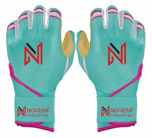 Professional Manufacturer High Quality Leather Baseball Batting Gloves Anti-Slip Standard Fit Customized Colors Logo <b>Hook</b> Loop - Product Image 5