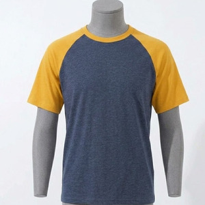 เสื้อยืดเบสบอลแขนสั้นผ้าคอตตอนหนา 200 กรัม ทรงปกติ สีพื้น คุณภาพสูง แบบ OEM สั่งทำสีได้ พร้อมโลโก้ - Product Image 4