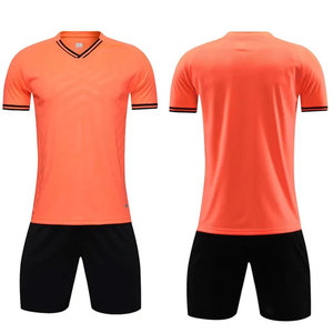 Maillots de football en tissu maille 100% polyester à séchage rapide, ensembles de football respirants et élastiques pour enfants, uniformes personnalisés professionnels pour enfants - Product Image 1