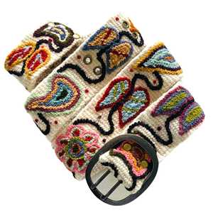 Ceinture élégante à broderies florales pour femmes, artisanat fait main et charme ethnique haut de gamme, prix abordable - Product Image 5