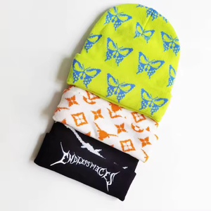 Gorros de Invierno de Punto 100% Algodón de Lujo al por Mayor para Hombre y Mujer, Personalizables con Logotipo de Diseñador, Suaves y Cómodos, con Rayas Digitales - Product Image 4