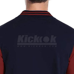 Chaqueta Letterman Personalizada de Lona con Cuello Alto, Cómoda, para Hombre, Mangas Largas, Transpirable, de Secado Rápido, Ecológica, para Invierno - Product Image 4