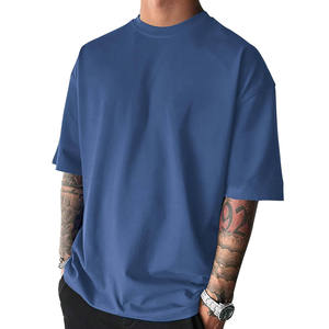 High Quality Oversized Crop Boxy Fit <b>Tshirt</b> Men's 100% Cotton Streetwear Luxury Quality Custom Logo <b>Plain</b> T Shirt for Men - Product Image 3
