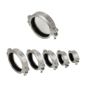 [KOSHUR] Raccord rigide de 2-1/2 pouces pour solution de plomberie polyvalente en acier inoxydable, collier métallique robuste pour conduites - Product Image 2