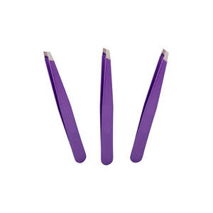 Pinzas Profesionales para Cejas de Acero Inoxidable, Juego de 3 Pinzas - Product Image 2