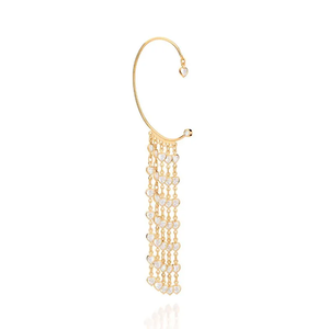 Romantic Solid 18K Real Gold Plated Heart Cut <b>Crystal</b> Drop <b>Earrings</b> For Women's Fashion Party Jewelry - Product Image 1