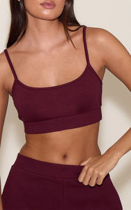 Conjunto de Ropa Deportiva Transpirable para Mujer al por Mayor, Leggings Sólidos con Cintura Elástica y Sujetador Deportivo sin Espalda - Product Image 3