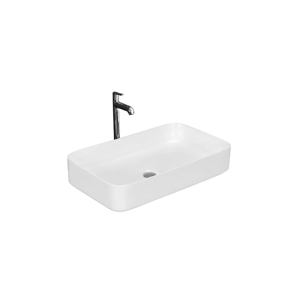 Lavabo Rectangular de Pared Meredian, de un Solo Orificio, Acabado Pulido, Diseño Minimalista - Product Image 1