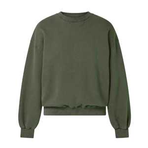 Unisex Drop Shoulder <b>Sweatshirt</b> Pullover Rusty <b>Pink</b> Color Casual Long Sleeve Regular Fit Autumn Wear Knitted Solid Cotton - Product Image 3