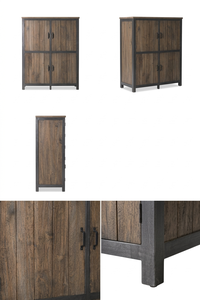 Azora <b>Small</b> Cabinet Japandi Style Solid <b>Wood</b> Storage Cupboard Minimalist <b>Sideboard</b> Natural Finish Compact Eco-Friendly Durable - Product Image 5