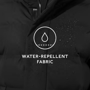Women's <b>Long</b> Knitted <b>Waterproof</b> Hooded Puffer <b>Coat</b> with Zipper Closure Winter Travel Outerwear - Product Image 6