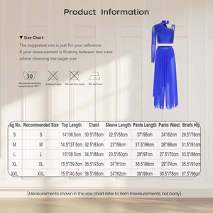 Conjunto de Ropa de Danza Lírica <span class=keywords><strong>para</strong></span> Mujer, Top Corto y Pantalones Holgados, Ropa de Danza <span class=keywords><strong>para</strong></span> Actuaciones en Escenario, Danza Moderna - Product Image 6