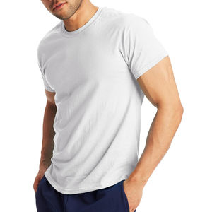 T-shirt pour homme en coton 100% respirant, coupe classique, col rond, manches courtes, séchage rapide, confortable, à porter tous les jours, été - Product Image 4