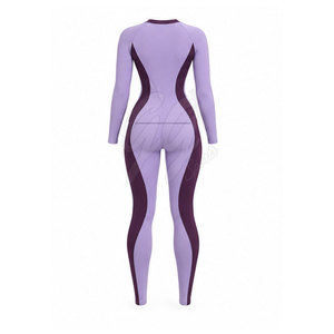 Traje de compresión deportivo personalizado para mujer, ropa de entrenamiento de alta elasticidad para gimnasio, correr, hacer ejercicio y ropa deportiva al por mayor - Product Image 4