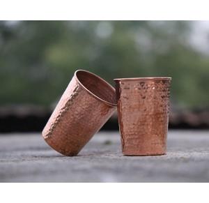 Verres à boire en cuivre faits à la main, style vintage, écologiques et réutilisables pour la restauration - Product Image 1