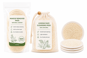 Éponges démaquillantes réutilisables en loofah écologique pour une peau éclatante à la façon coréenne – Routine de beauté quotidienne - Product Image 4