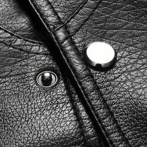 Chalecos de Cuero para Hombre, Ropa Casual de Invierno, Logotipo Bordado Personalizado, Cuero Vacuno Genuino, Ropa para Clubes, Fiestas, Calle, Chaleco Cortavientos - Product Image 4