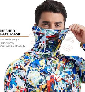 Hoodie de pêche unisexe à manches longues, coupe-vent, séchage rapide, UPF50, grande taille, en Spandex/Polyester, motif camouflage personnalisé, le plus vendu - Product Image 1